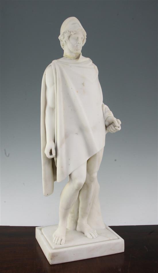 After The Antique: A 19th century marble figure of Pericles, 2ft high